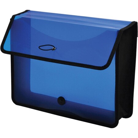 Inkinjection Epand-N-File Poly Expanding Wallet - Transparent Blue IN3200481